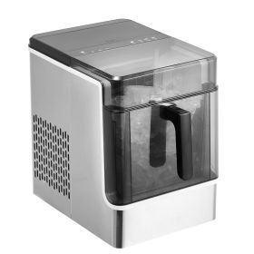 Countertop Ice Maker, 32 Cubes Ready in 15 Mins, 46lbs in 24Hrs, Self-Cleaning Portable Ice Maker with Convenient Ice Transfer