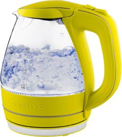 Electric Kettle Borosilicate Glass Countertop Water Heater and Boiler for Coffee or Tea