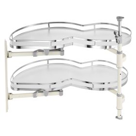 Swing Left Blind Corner Cabinet, Pull Out Organizer for 36 inch Width Blind Cabinet, 2 Tier Height Adjustable Swing Tray